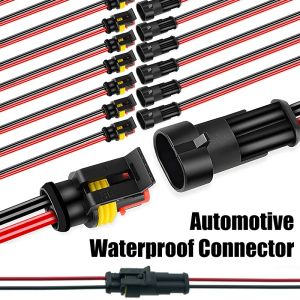 1/5PCS Waterproof Automotive Male Female Electrical Connectors Plug Auto Connectors With Cable 2 Pin Connector