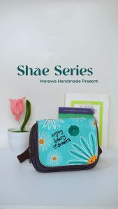 MARAWA Shae - Dimma Tas Selempang Wanita Etnik Handmade Blue Black