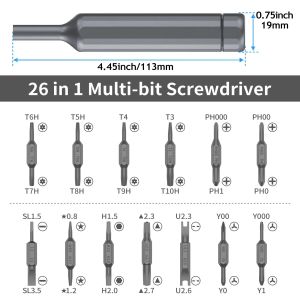 27/39 in 1 Precision Screwdriver Set Manual Pen Small Screwdriver with 38 Magnetic Torx Phillips Drill Bits Mini Repair Tool