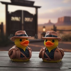 1Pcs- Duck ornaments with cowboy elements creative design to create personalized atmosphere space decorations