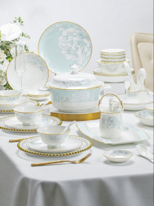 mornenjoy | Luxury Jingdezhen Bone China Dinnerware Set