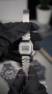Jam Tangan Wanita Casio General LA680WA-7D Quartz Watch Digital Dial Stainless Steel Band