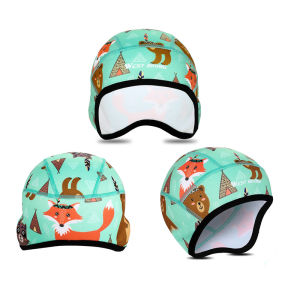 West Biking | WEST BIKING Youngth Winter Fleece Beanie Ear Protection Cartoon Print Warm Polar Fleece Helmet Liner For Skiing Cycling Outdoor