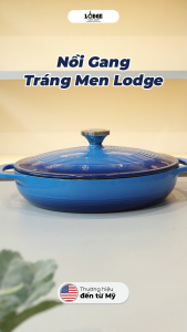 Lodge - Nồi gang phủ men xanh dương