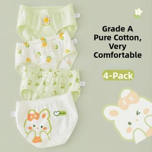 Girls Cotton Underwear Triangle Pants mid Waist Breathable Antibacterial Comfortable Short Shorts for Children And Students
