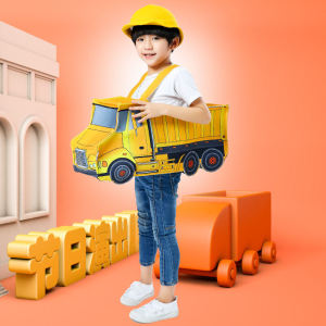 Creative Halloween Childrens Costume Karting Car Outfit Performance Kindergarten Show Clothes Fire Truck Suit Party Supplies