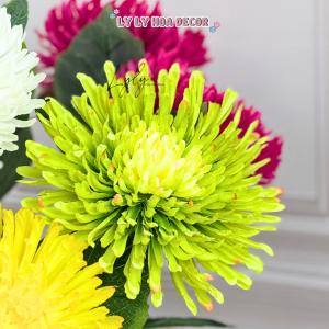 Cành cúc nhân tạo lụa nhập khẩu bông to. Trang trí nhà cửa hoa Lụa Decor