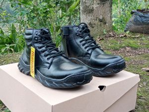 Terbaru-Sepatu Rumaos semi boots pria kulit PDH tali LAPANGAN