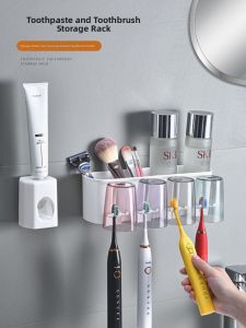 YUHANG | Wall Mounted Toothbrush Electric Holder Paste Cup Rack