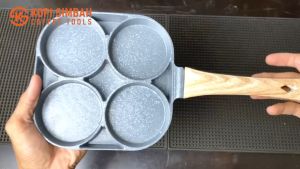 Panci Teflon Cetak Penggorengan Telur Pancake Multifungsi 4 Lubang Non Stick Egg Frying Pan