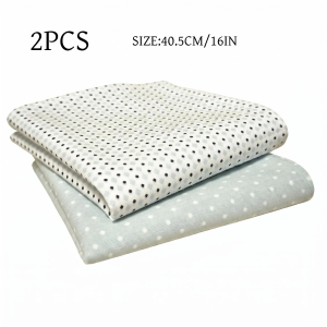 40.5cm Polka Dot Fabric Yarn-Dyed DIY Craft Material 2PCS Soft & Absorbent Simple & Elegant