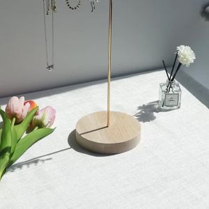 Giá Đỡ Trang Sức Hình Chữ T Đế Gỗ Giá Để Đồ Bằng Kim Loại Dành Cho Bông Tai Nhẫn Dây Chuyền Đồng Hồ Móc Treo Trang Sức Hiện Đại Cho Nhà Cửa