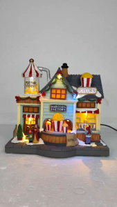 D&D #FC806 A festive Popcorn Factory Christmas village miniature model Christmas Decor