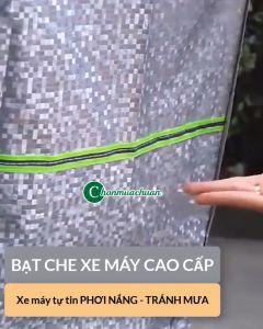 Áo trùm xe Bạt Phủ Xe Máy 3D Tráng Nhôm Che Mưa Nắng Cách Nhiệt Chống Tia UV Tránh Phai Màu Xe