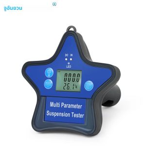 เครื่องวัดคุณภาพน้ำแบบลอยน้ำบลูทูธอัจฉริยะ หน้าจอ LCD 9 in 1 เครื่องวิเคราะห์คุณภาพน้ำ วัดค่า PH/ORP/CL/EC/CF/TDS/ความเค็ม/ความหนาแน่น/อุณหภูมิ ควบคุมผ่านแอป Tuya