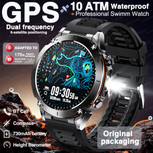 2025New military GPS Swim Sport Men Smart Watch 10ATM Waterproof Dual-Band GNSS Clock Compass Altimeter Call 730mAh Smartwatch