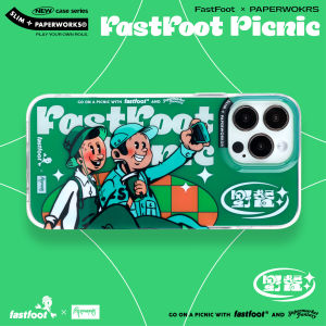 เคสโทรศัพท์แบบใสสีเขียว PAPERWORKS รุ่น 16ProMax รองรับกล้องแบบดูดซับแม่เหล็ก ลายปิกนิก รุ่นรีบู๊ต สำหรับ Apple iPhone 15iProMax 14