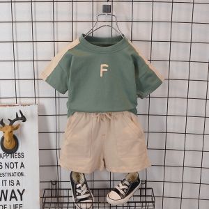 New baby clothes pure cotton suit with short sleeves and pure cotton shorts 2-piece set for at a low price