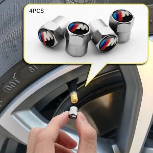 BMW | 4Pcs Car Wheel Tire Valve Caps Air Stem Covers Accessories For BMW E46 E39 E90 E60 E36 F30 F10 E34 E30 F20 E92 M3 M4 M5 X5 X6