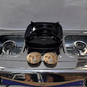 Paket Tatakan Kompor Rinnai Kaki 4 + Burner Rinnai Kecil Kuningan Original Lokal Type C / E / CE