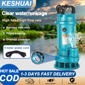 Submersible pump 220V 50Hz domestic sewage pump pump Agricultural/irrigation/well stainless steel clean water small high lift sewage pump