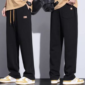 Quần Dài Ống Rộng Thường Ngày Cho Nam Mùa Xuân Hè 2025 Quần Dài Ống Đứng Rộng Rãi Thời Trang Thành Phố Cotton Polyester