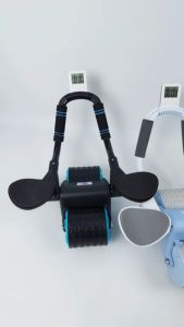 CHAMPS 2 in 1 Trainer Ab Roller Abdomen Plank Trainer Automatic Rebound Gym Equipment