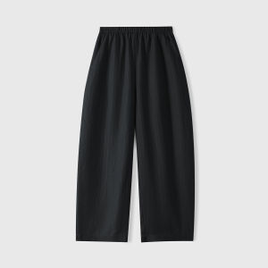Soft Comfortable Leisurely Style Tencel Linen Capri Pants