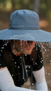 Sun Hat for Men Women UPF50+ Fishing Hat Sun UV Protection Waterproof Bucket Hat Wide Brim Two W