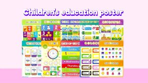 12/16pcs Chart For Kid Educational Set Wall Colors Numbers Alphabet Chart Educational Chart For Baby