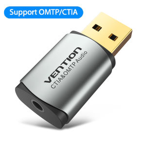 Vention | Vention Sound Card USB Audio Interface External Sound card USB Adapter 3.5mm For Laptop Speaker PS4 Earphone USB Mic SoundCard