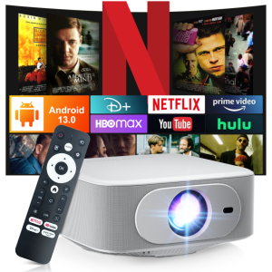 Salange P92 Max Projector 4K Android 13 WhaleOS Native 1080P 400ANSI Dual Wifi6 BT5.1 1920*1080P Cinema Home Theater