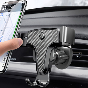 Giá đỡ điện thoại trên ô tô VuaAuto kẹp gắn cửa khe gió điều hoà xoay 360 độ vân cacbon tinh tế nhỏ gọn tiện lợi cho xe BAUHO