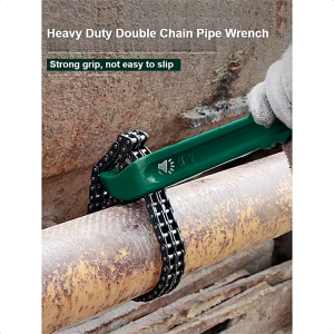 9 Inch Heavy-Duty Ratcheting Chain Wrench Oil Fuel Filter Chain Wrench Adjustable Removal Tool Pipe Fittings Tools fit 5 Inch Diameter