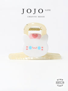 Cute Cat Shark Hair Clip Medium Size Milk White Series Well-behaved Girls Claw Clip Fashionable Korean Style Hair Accessories