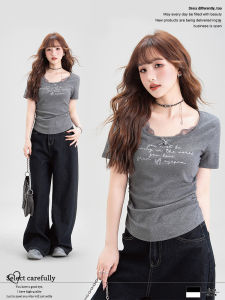 Áo Thun Tay Ngắn Viền Ren