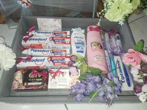 Paket lengkap hantaran pernikahan alat mandi handuk sabun pasta sikat gigi shampo mahar seserahan Wedding Gift parsel bingkisan kondangan hampers lamaran Wedding Gift