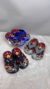 PROMO 5.5 PUNCAK [Size 24-35] Ceqiu 130 Sandal Anak Laki Laki Karakter Super Hero Sandal Jepit Karet Lentur