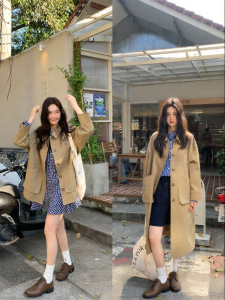 NIHAOKANONG | Áo Khoác Trench Phong Cách Thường Ngày
