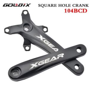 Bộ Trục Giữa Xe Đạp Leo Núi GOLDIX 104 BCD Lỗ Vuông Hợp Kim Nhôm 170mm Màu Đen Tùy Chọn Đĩa 32T-42T Cho Líp Xe Đạp