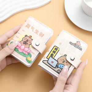 Cute Cartoon Alligator Card Holder Slim Multi-Slot High Capacity Male Female Style Student ID Card Case Compact Wallet