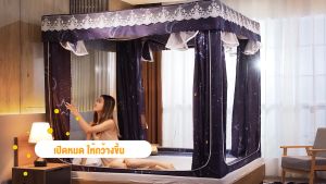 WEHOME มูลคู่ มูลคู่ 3.5-6.5 ฟุต มีการซิป 3 ประตู พร้อมม่านเตียงรอบ ให้พกพา ห้องนอน ปิกนิก ปกป้องเด็ก การกำไรสำหรับการยืดหยุ่น