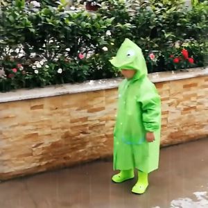 As PVC+ Waterproof Polyester For Children Boys Girls Primary School Student Rainwear Rain Gear Cartoon Kids Raincoat Poncho {3-8 yrs}