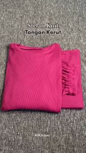 PROMO!!! Setelan knit lengan balon | setelan daily wanita oversize knit hornet premium