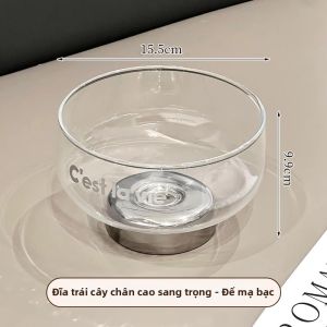 XIAOHUANGLU | Khay Trái Cây Đa Năng Sang Trọng Thủy Tinh