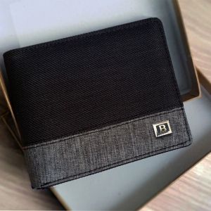 Dompet Pria Bahan Kanvas Tebal DK900 Free BOX Dompet Lipat Polos
