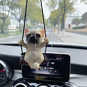 Dekorasi Spion Tengah Mobil: Gantungan Mobil French Bulldog & Aksesoris Mobil Praktis