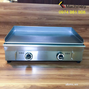 Bếp chiên phẳng Teppanyaki dùng gas GPL-740A tấm chiên Inox 201 dày 3mm 2 mâm đốt thiết kế phong cách châu Âu