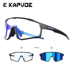 Kapvoe | Kapvoe 2026 New Photchromic Mens Cycling Sunglasses UV400 Protection MTB Bike Glasses Riding Driving Running Sports Eyewear