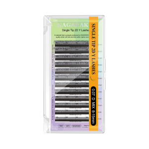 NAGARAKU L M Single Tip 2D Y Shape Hand Woven Premium Soft Light Natural Eyelashes Extension